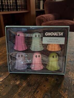 Ghoulsh Set of 6 Pastel Halloween Ghost Decor